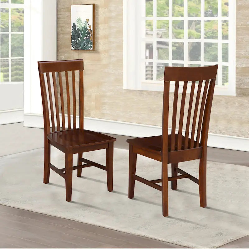 Chaises hautes en bois massif Mission, lot de 2