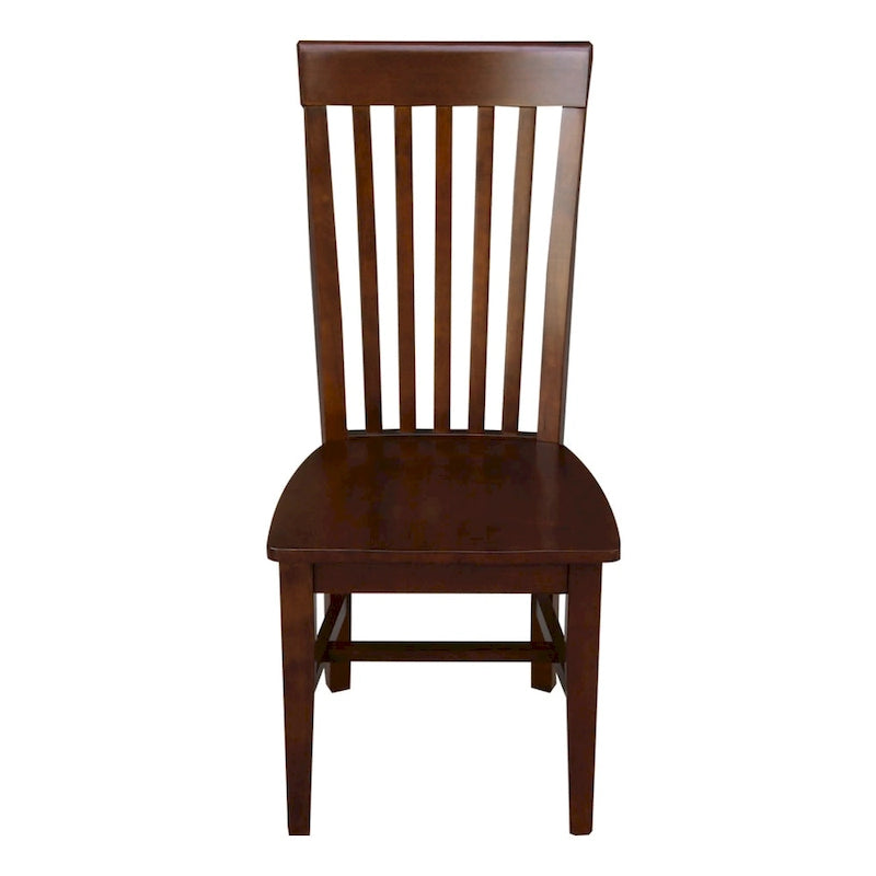 Chaises hautes en bois massif Mission, lot de 2