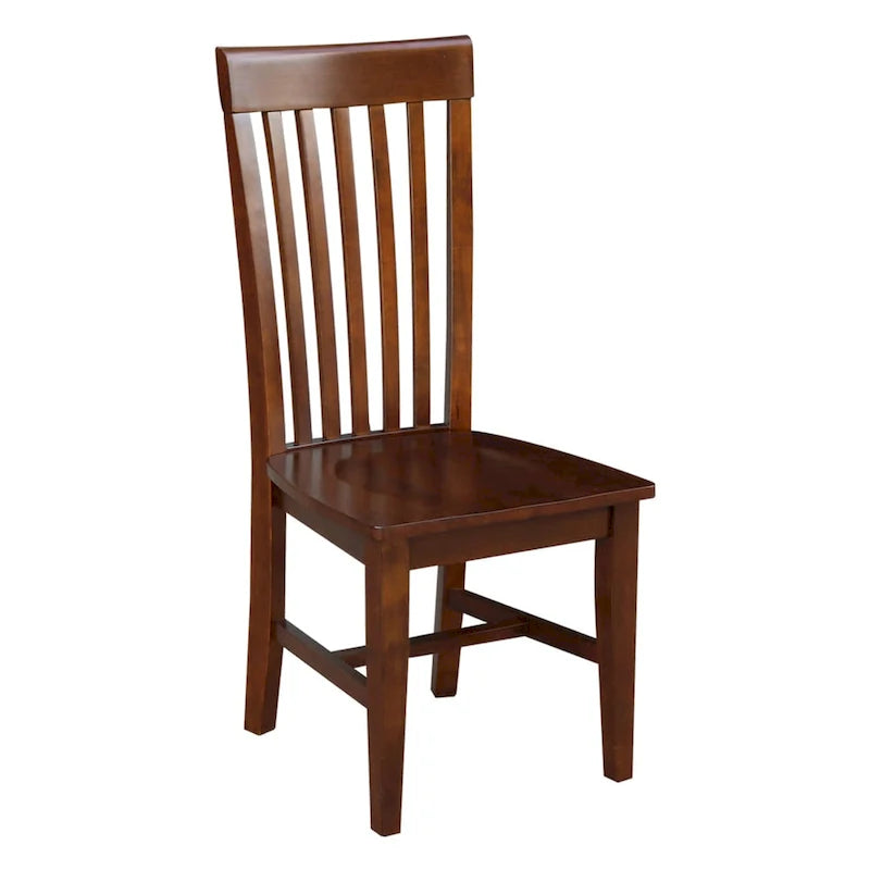 Chaises hautes en bois massif Mission, lot de 2