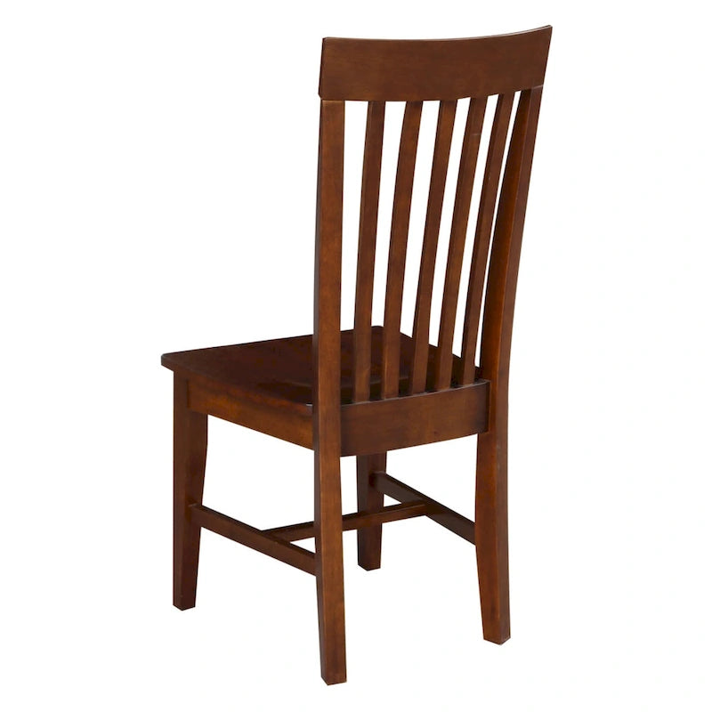 Chaises hautes en bois massif Mission, lot de 2