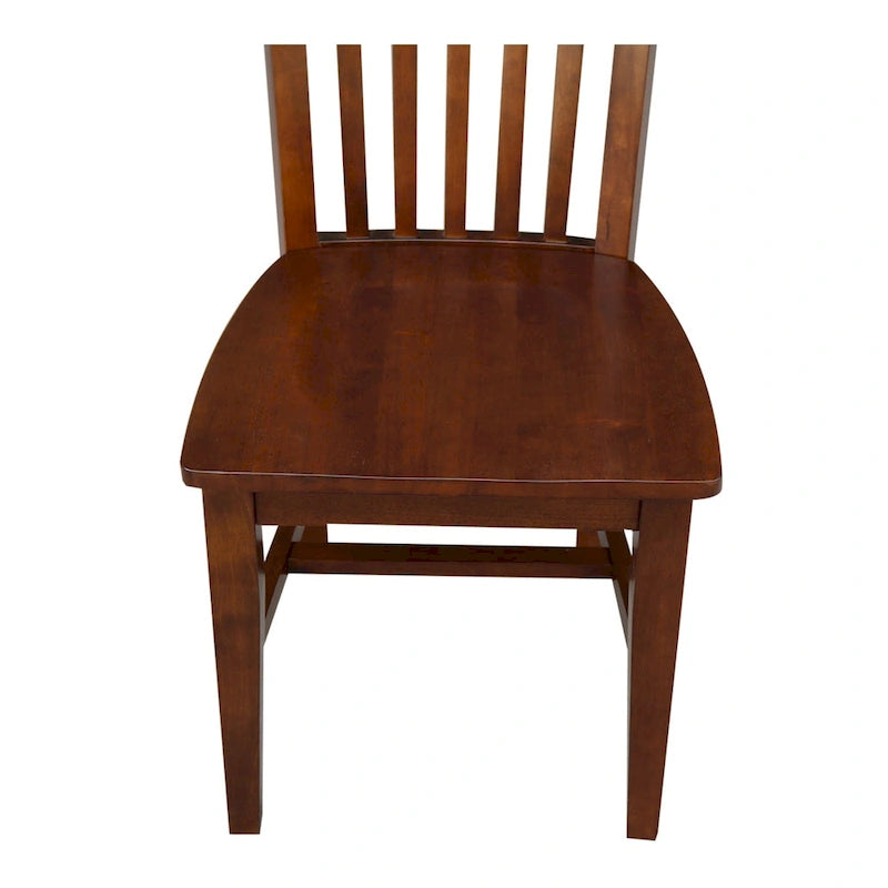 Chaises hautes en bois massif Mission, lot de 2